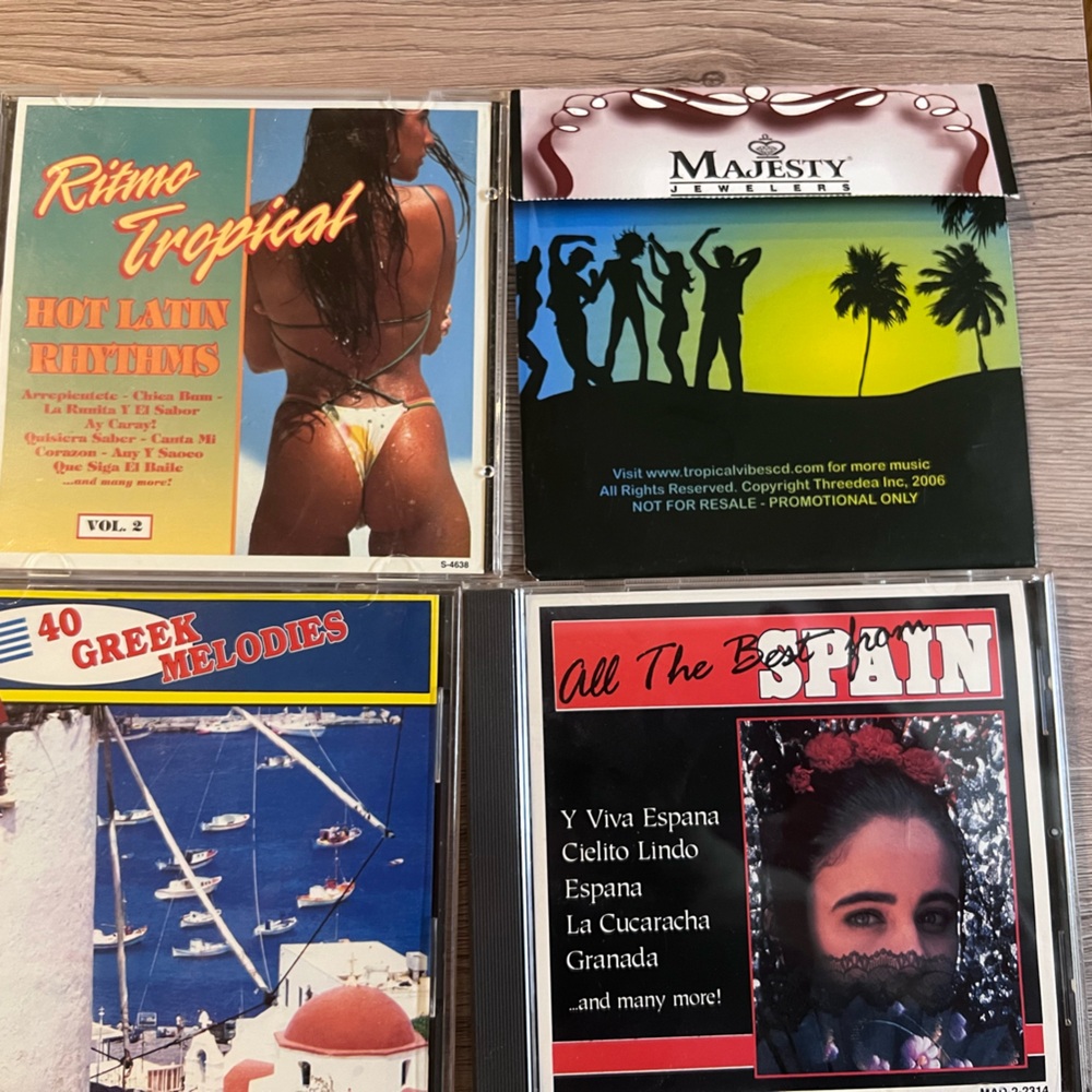 Assorted Vintage CD Mixes - Colorful Beach & Retro Covers